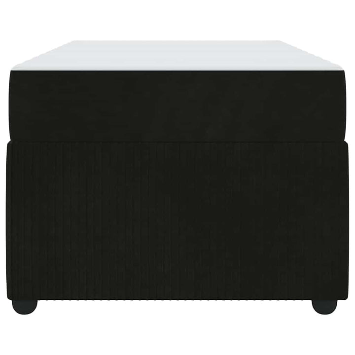 Sengestel med madras Sort 90 x 190 cm Stof