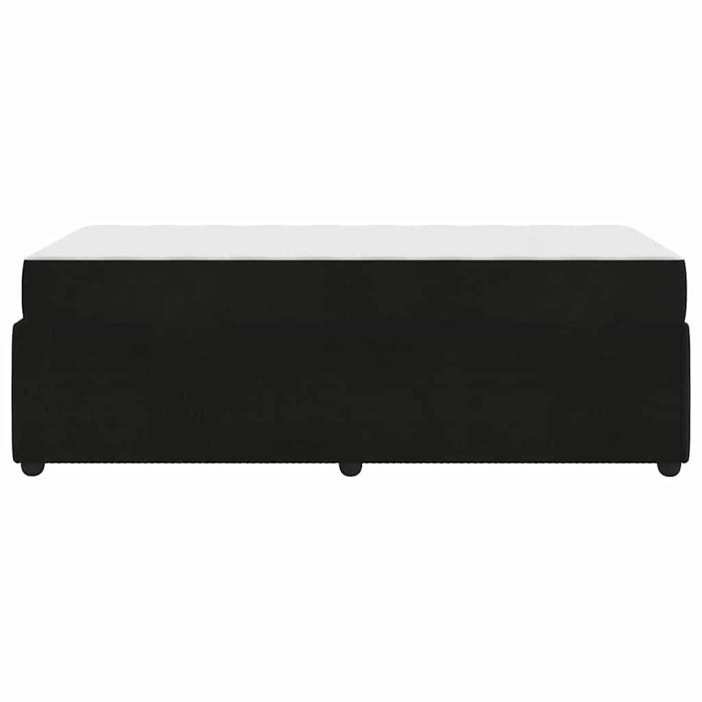 Sengestel med madras Sort 90 x 190 cm Stof