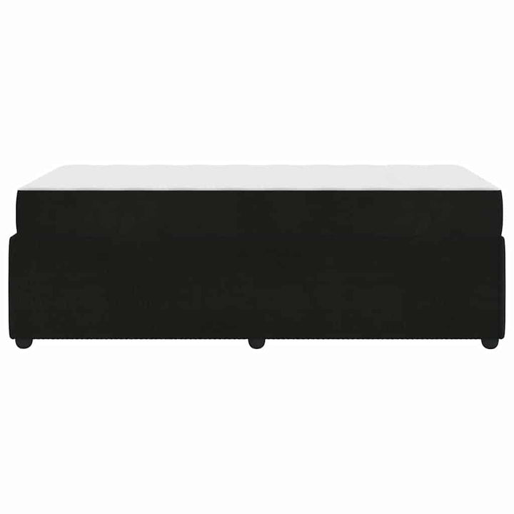 Sengestel med madras Sort 90 x 190 cm Stof