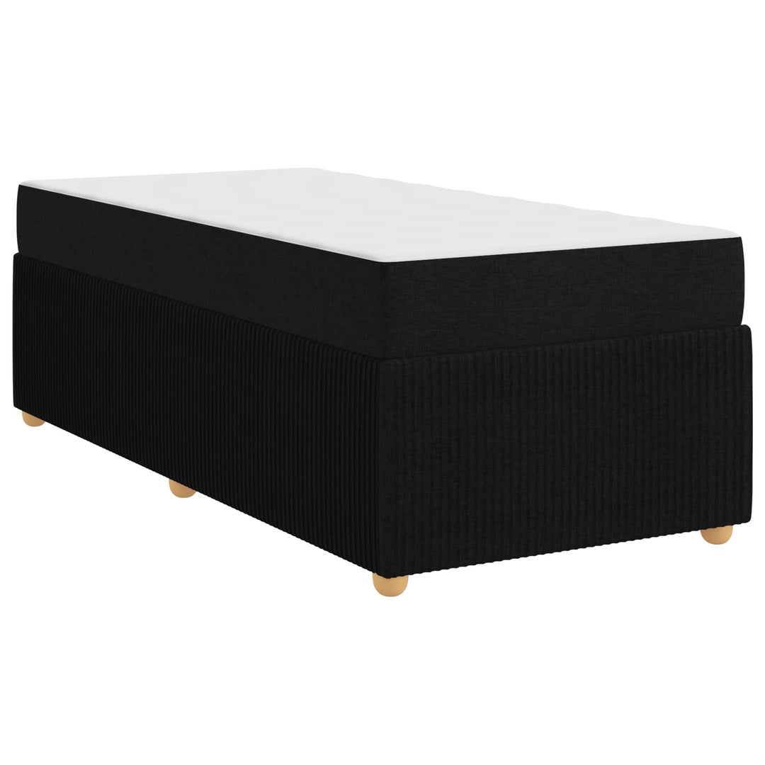 Sengestel med madras Sort 90 x 200 cm Stof