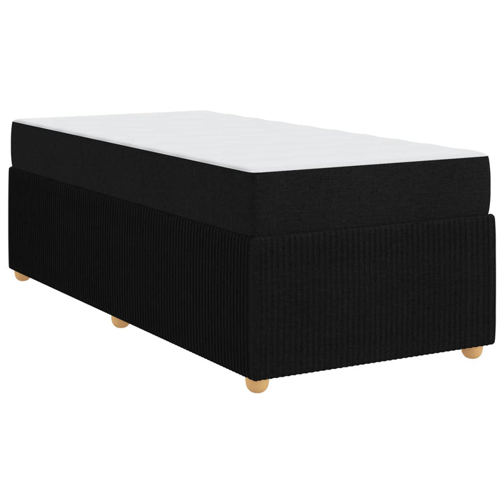 Sengestel med madras Sort 90 x 200 cm Stof