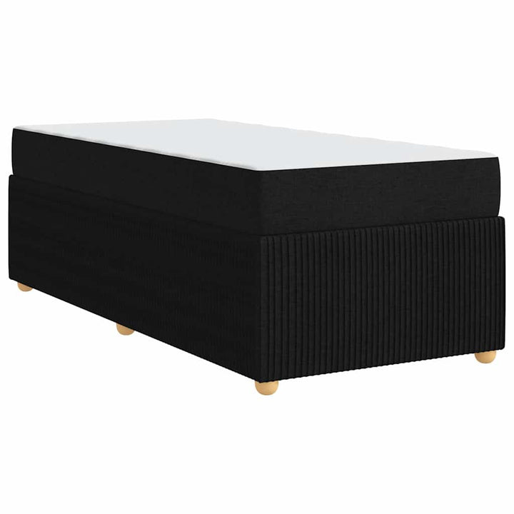 Sengestel med madras Sort 90 x 200 cm Stof