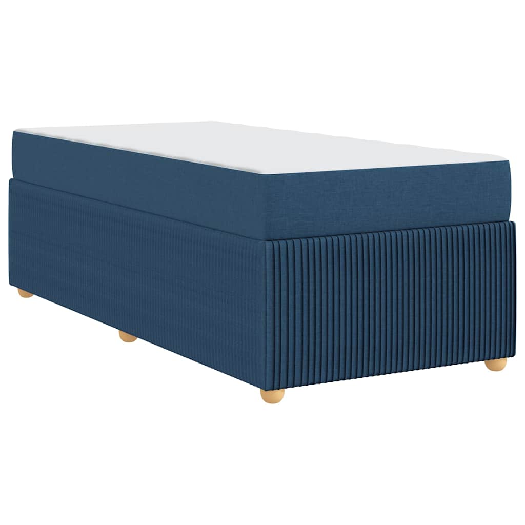 Sengestel med madras Blå 90 x 200 cm Stof