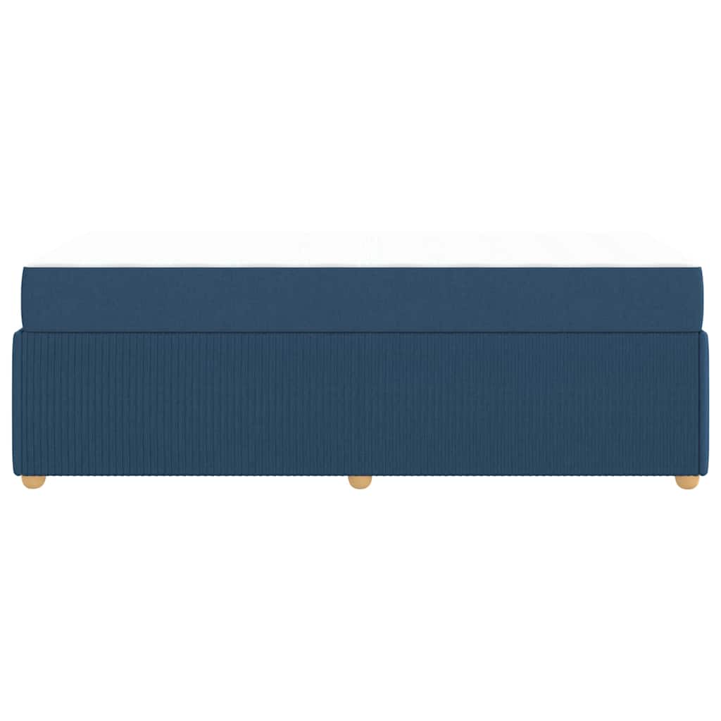 Sengestel med madras Blå 90 x 200 cm Stof