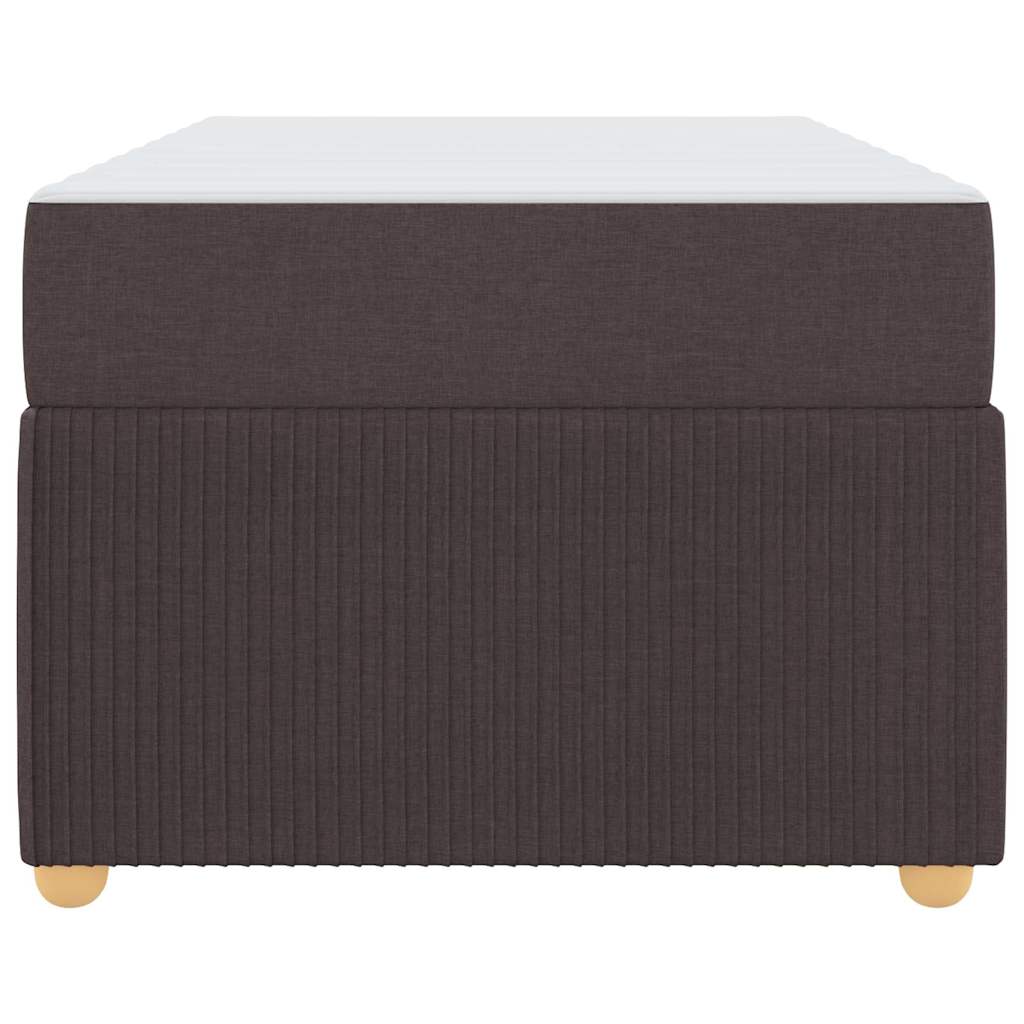 Sengestel med madras Mørk Brun 100 x 200 cm Stof
