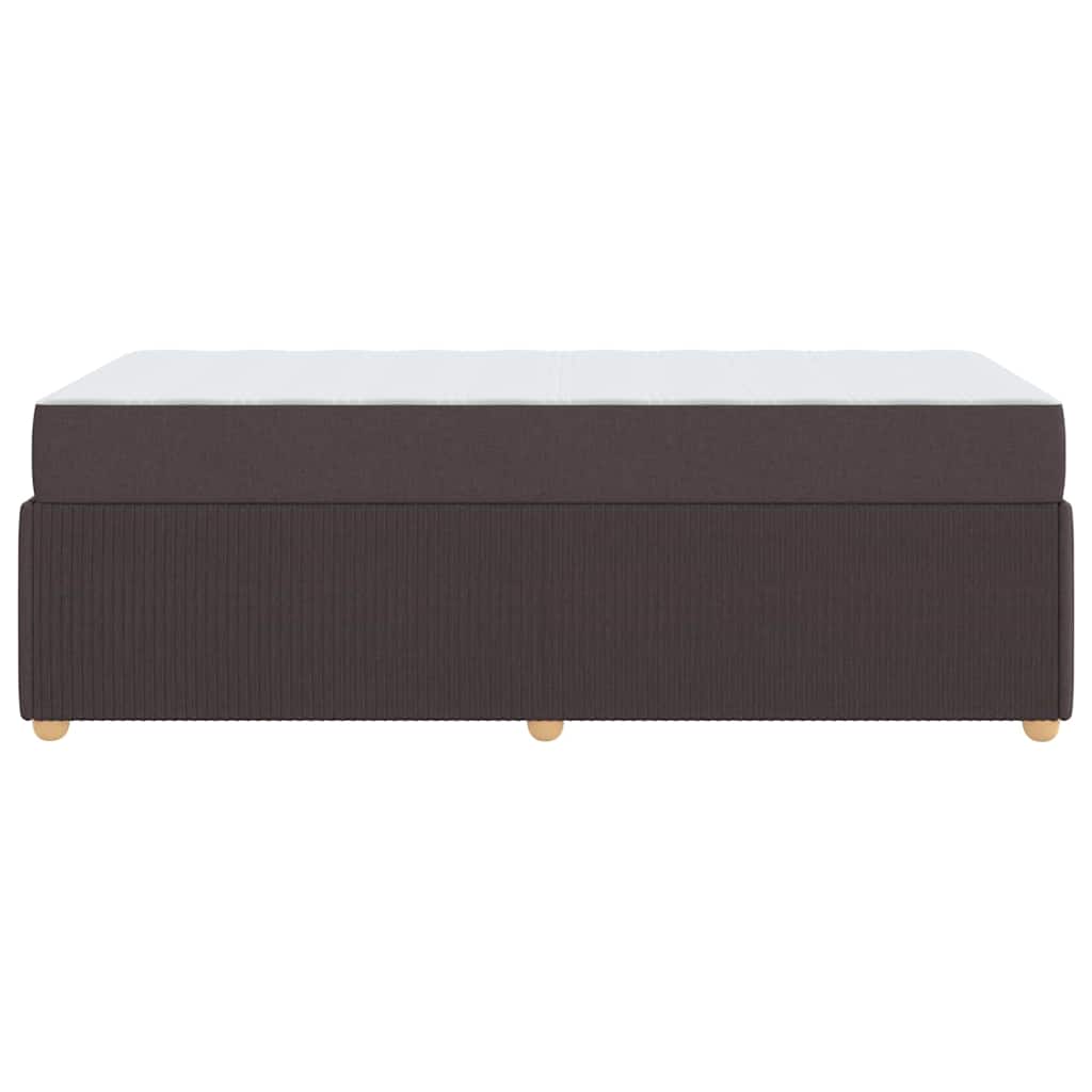 Sengestel med madras Mørk Brun 100 x 200 cm Stof