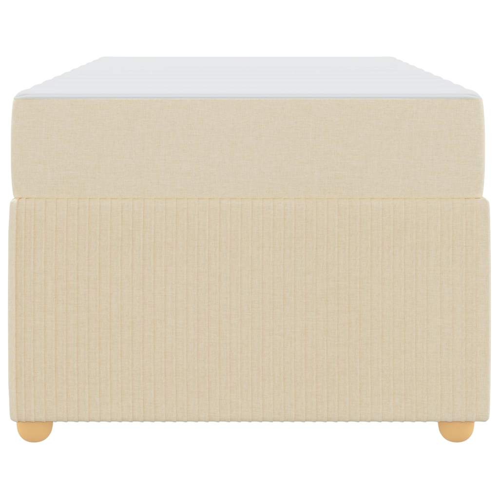 Sengestel med madras Creme 100 x 200 cm Stof