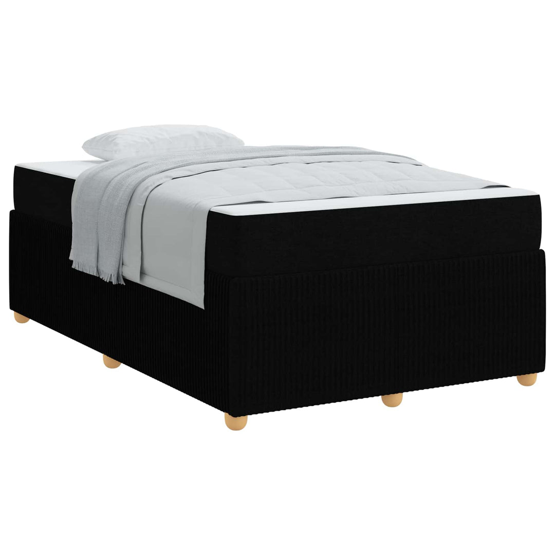 Sengestel med madras Sort 120 x 190 cm Stof