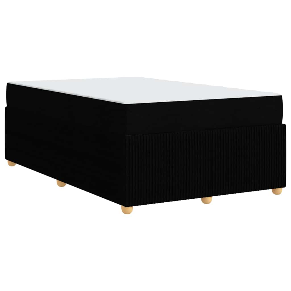Sengestel med madras Sort 120 x 190 cm Stof