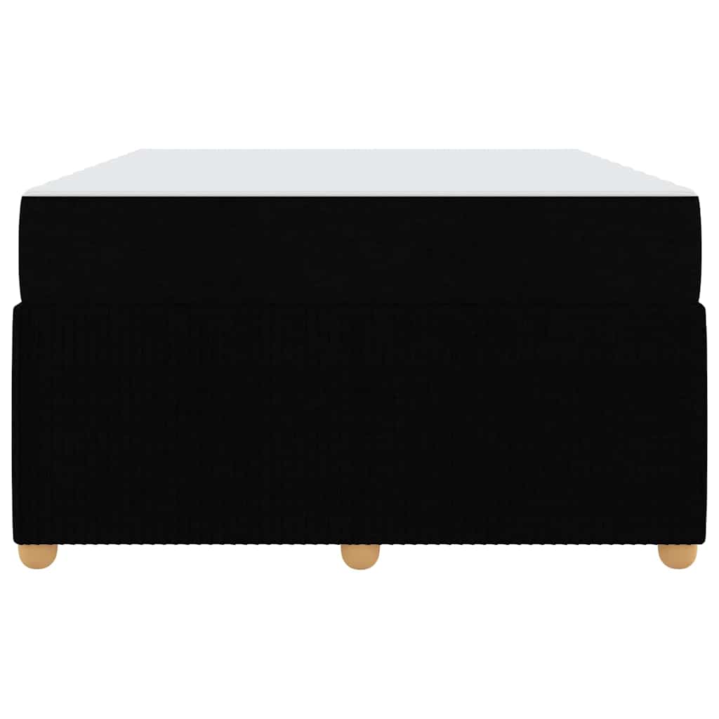Sengestel med madras Sort 120 x 190 cm Stof