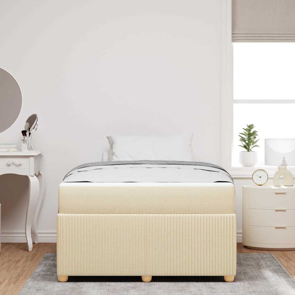 Sengestel Creme 120 x 200 cm Stof