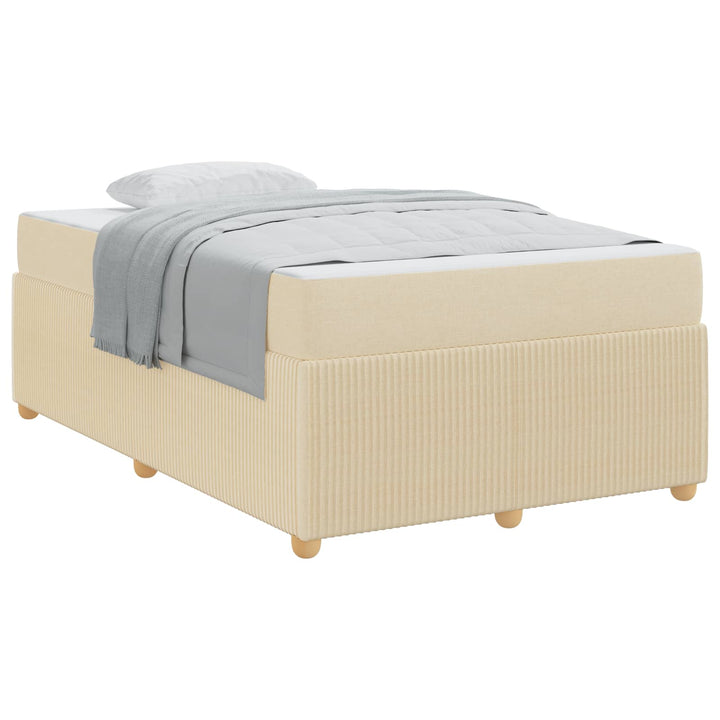 Sengestel Creme 120 x 200 cm Stof