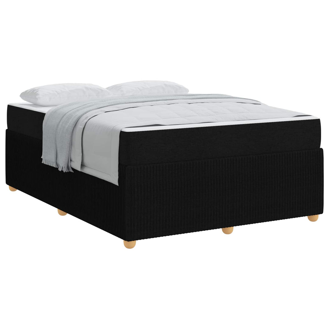 Sengestel med madras Sort 140 x 200 cm Stof