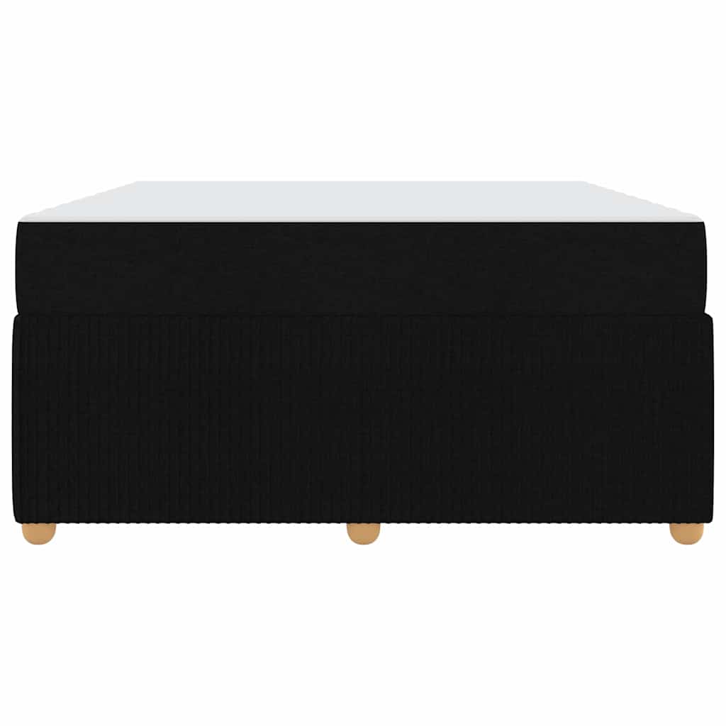 Sengestel med madras Sort 140 x 200 cm Stof