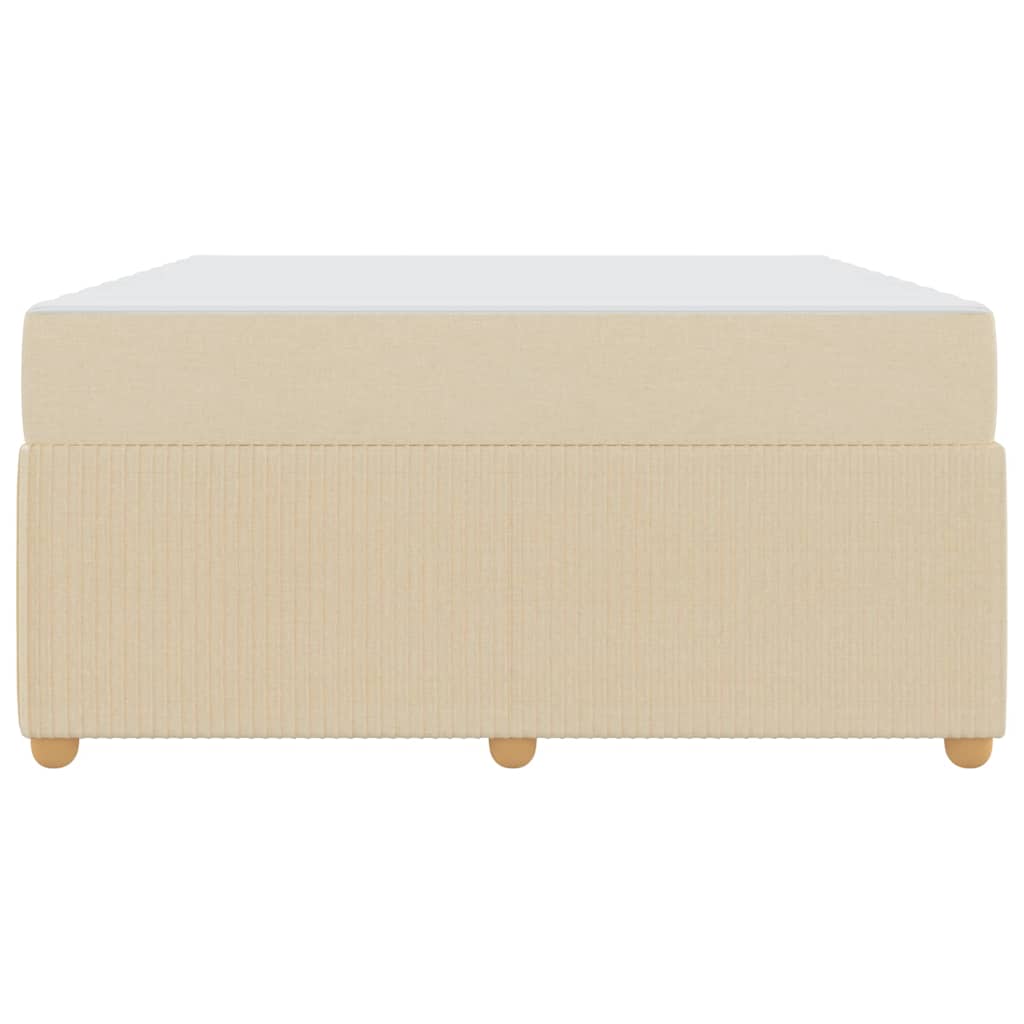 Sengestel med madras Creme 140 x 200 cm Stof