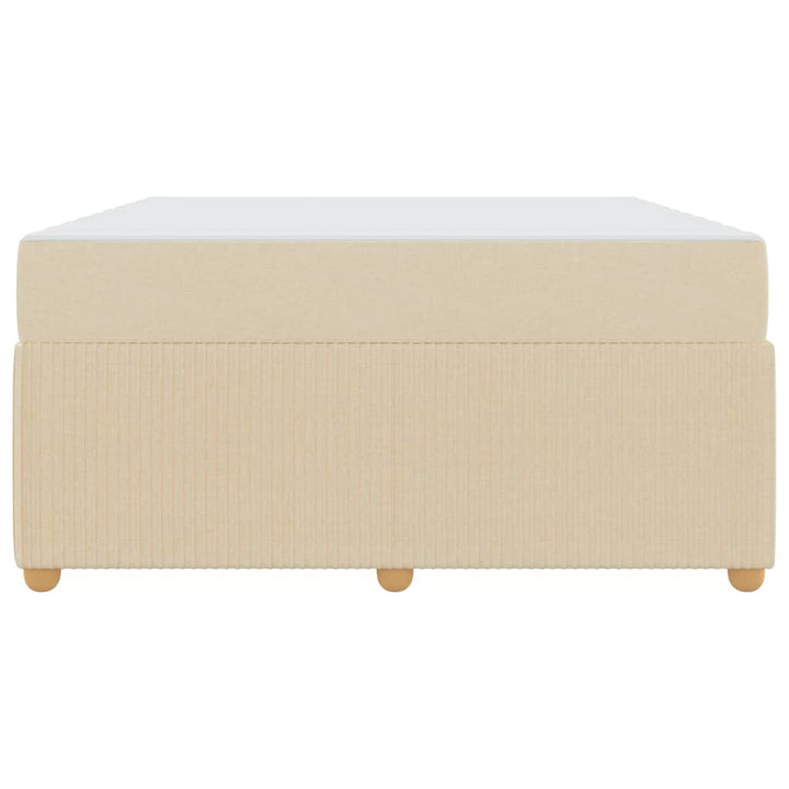 Sengestel med madras Creme 140 x 200 cm Stof