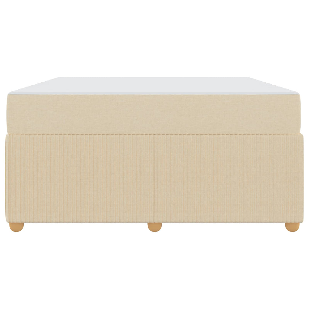 Sengestel med madras Creme 160 x 200 cm Stof