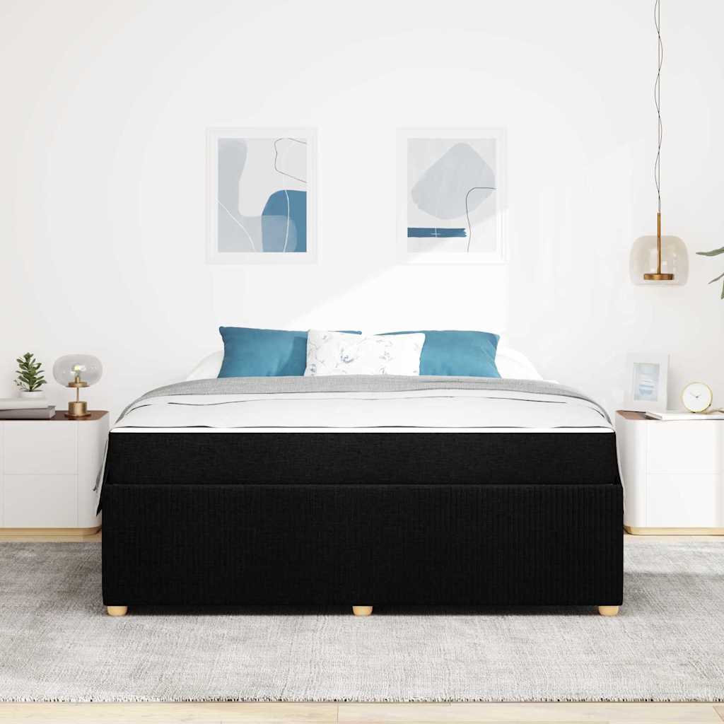 Sengestel Sort 180 x 200 cm Stof