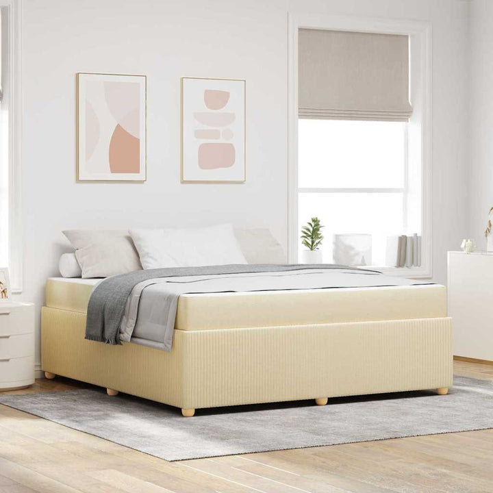 Sengestel Creme 180 x 200 cm Stof