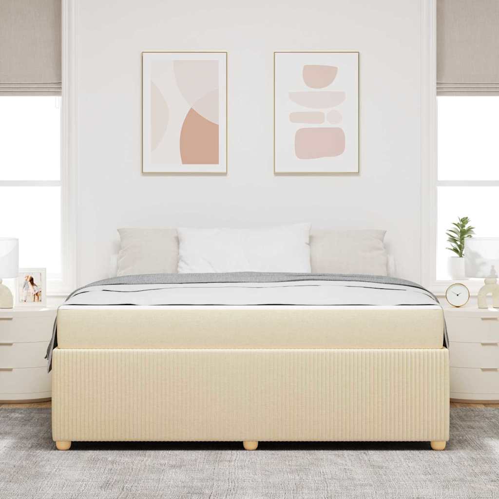 Sengestel Creme 180 x 200 cm Stof