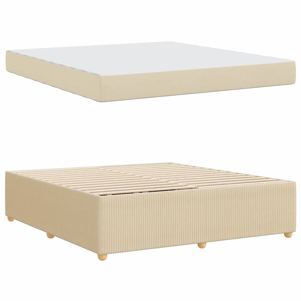 Sengestel Creme 180 x 200 cm Stof