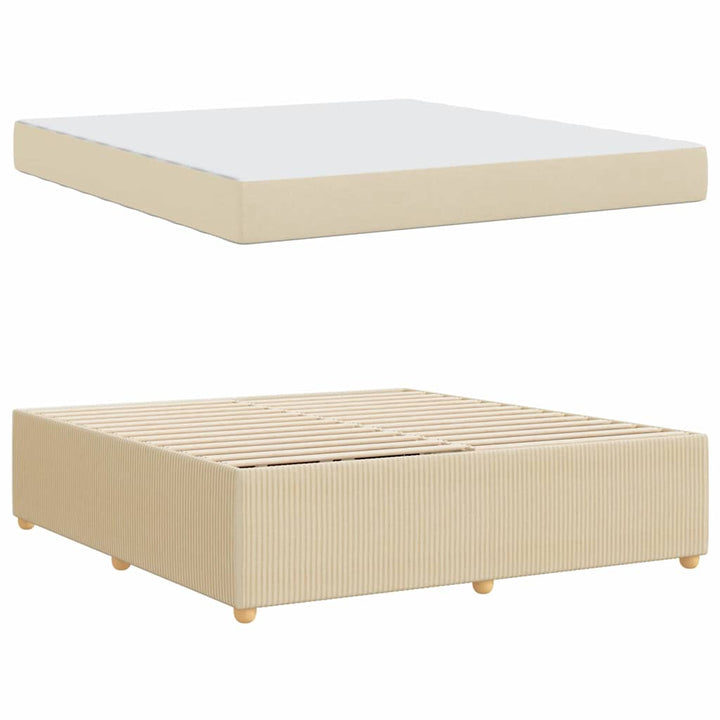 Sengestel Creme 180 x 200 cm Stof