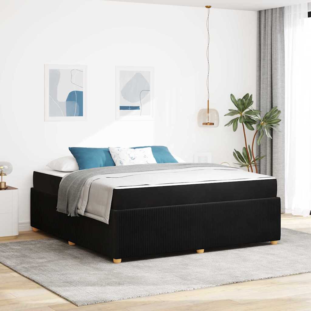 Sengestel Sort 180 x 200 cm Stof