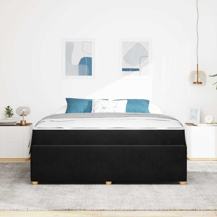 Sengestel Sort 180 x 200 cm Stof