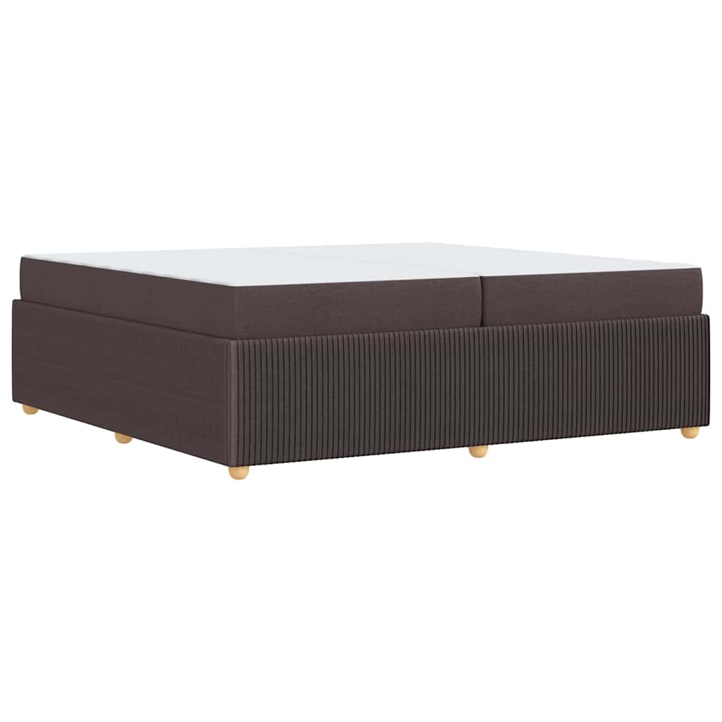 Sengestel med madras Mørk Brun 200 x 200 cm Stof