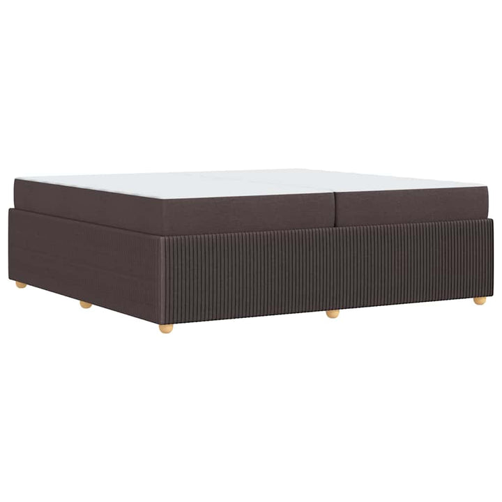 Sengestel med madras Mørk Brun 200 x 200 cm Stof