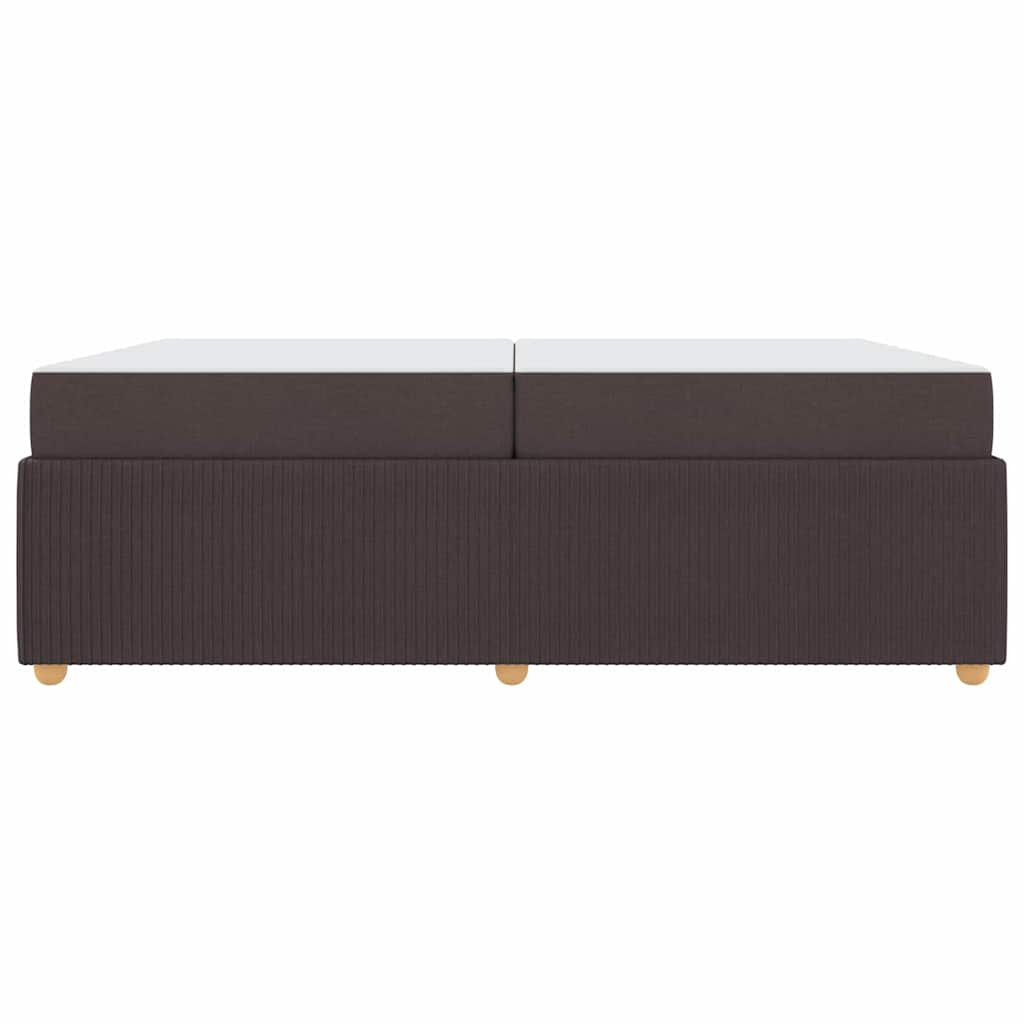 Sengestel med madras Mørk Brun 200 x 200 cm Stof