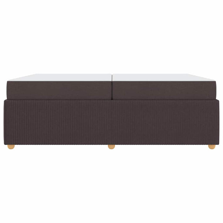 Sengestel med madras Mørk Brun 200 x 200 cm Stof