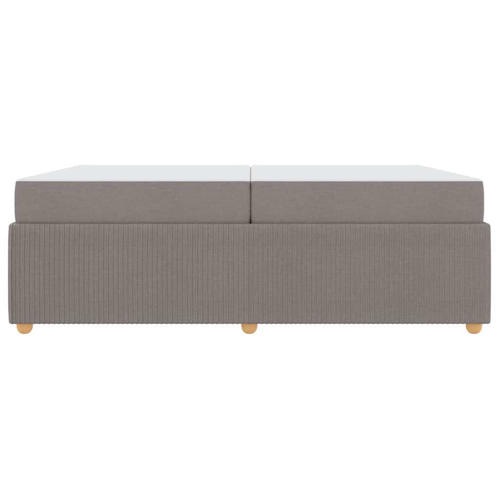 Sengestel med madras Gråbrun 200 x 200 cm Stof