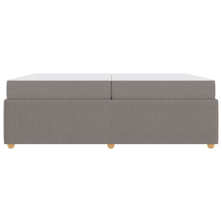 Sengestel med madras Gråbrun 200 x 200 cm Stof