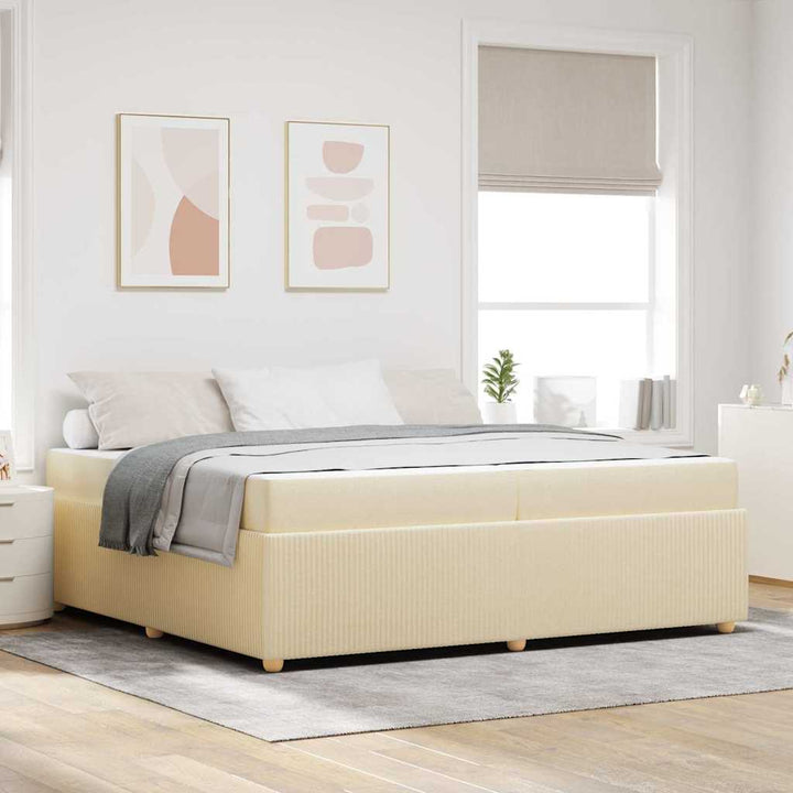 Sengestel Creme 200 x 200 cm Stof