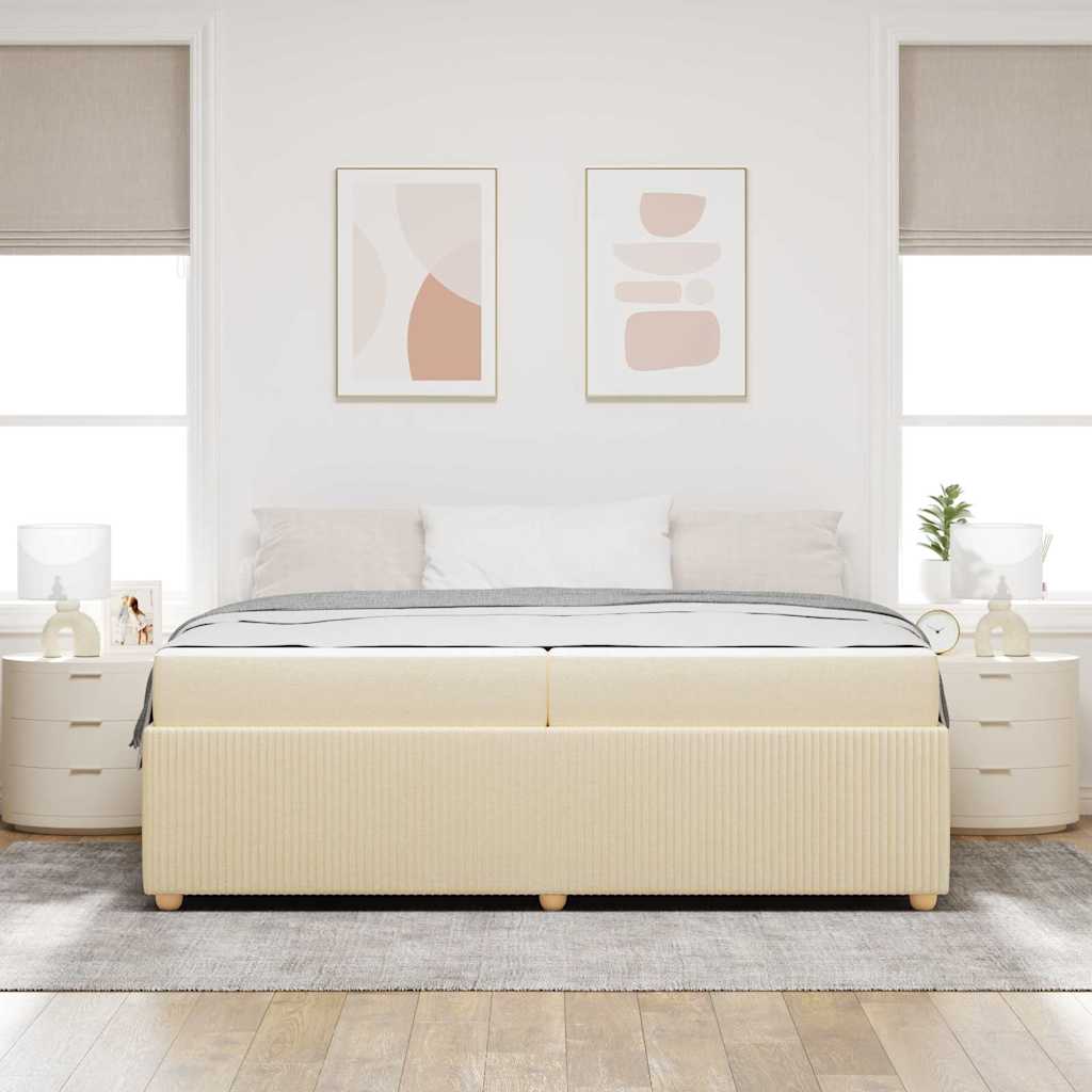 Sengestel Creme 200 x 200 cm Stof