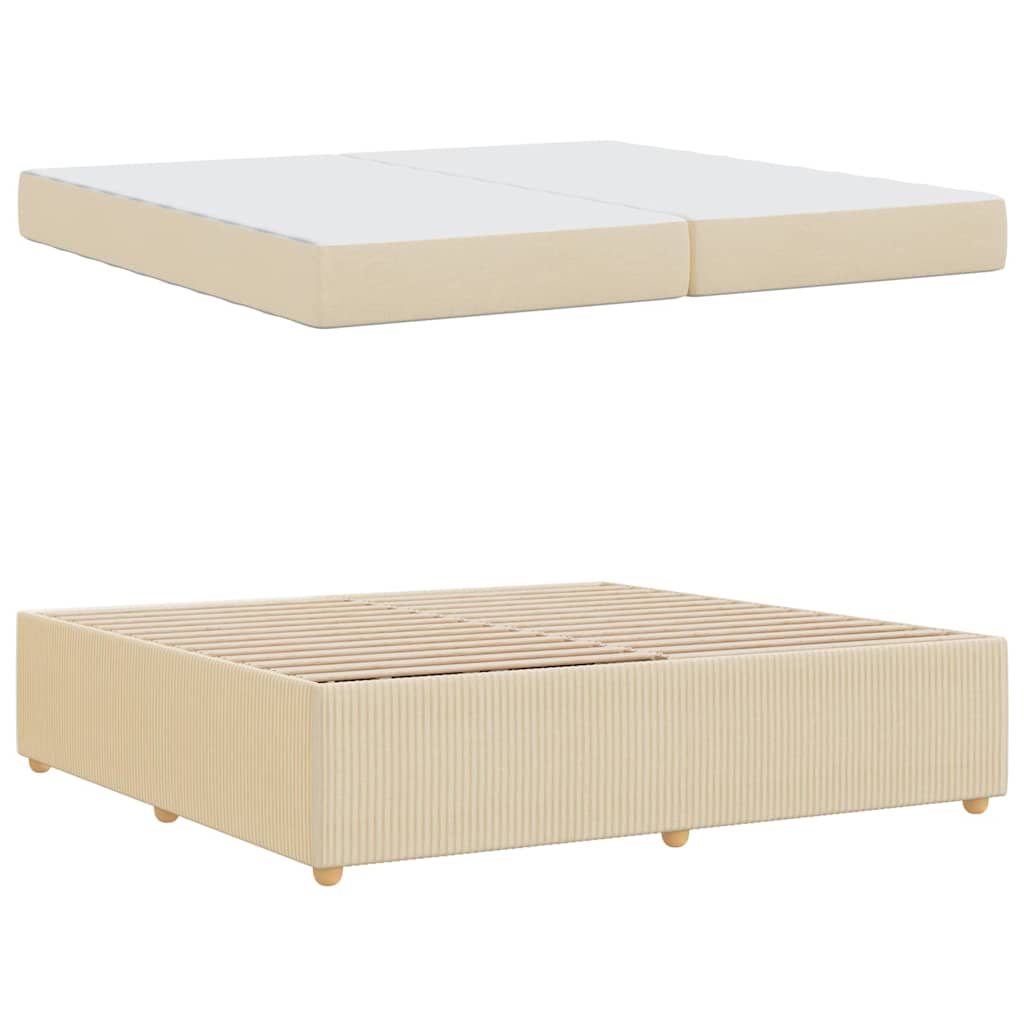 Sengestel Creme 200 x 200 cm Stof