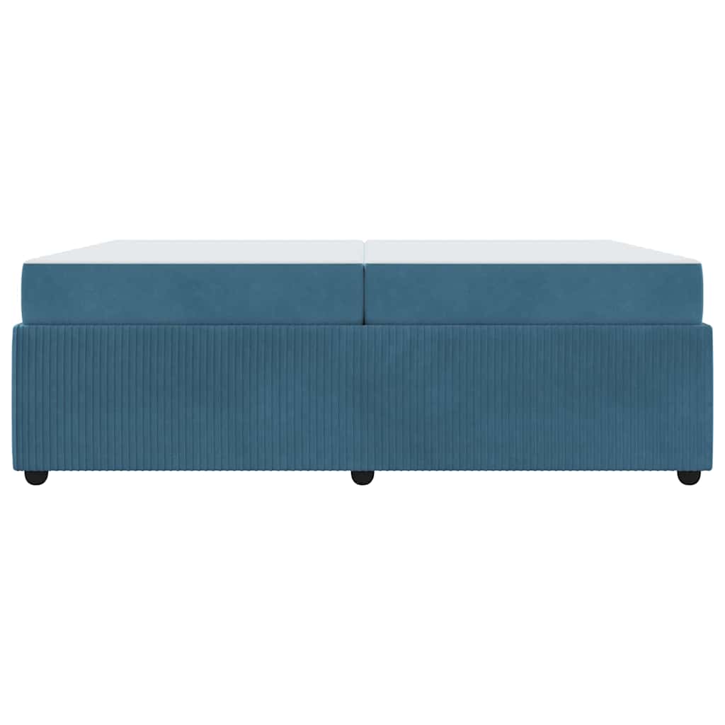 Sengestel med madras Blå 200 x 200 cm Stof