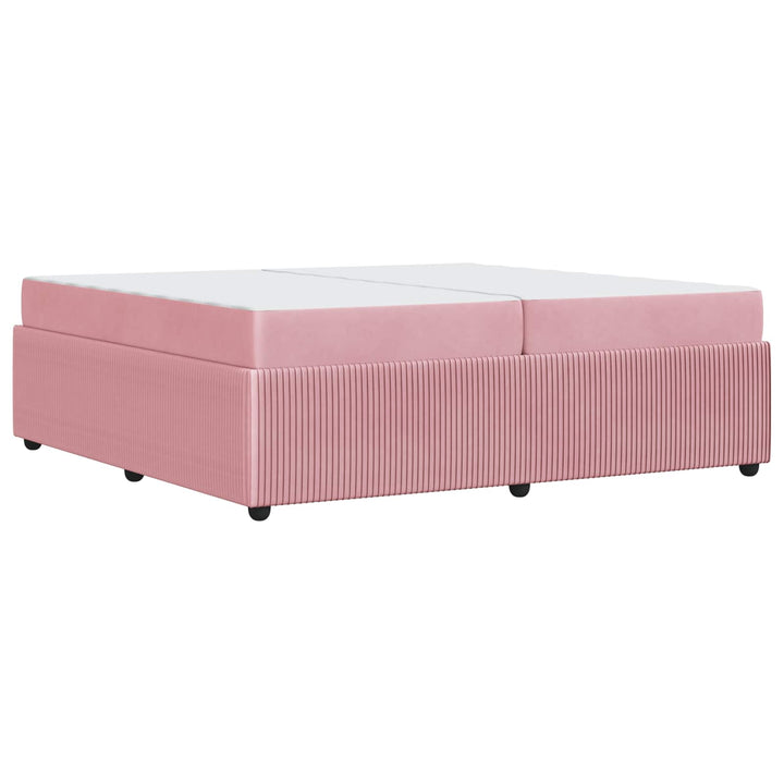 Sengestel med madras Lyserød 200 x 200 cm Stof