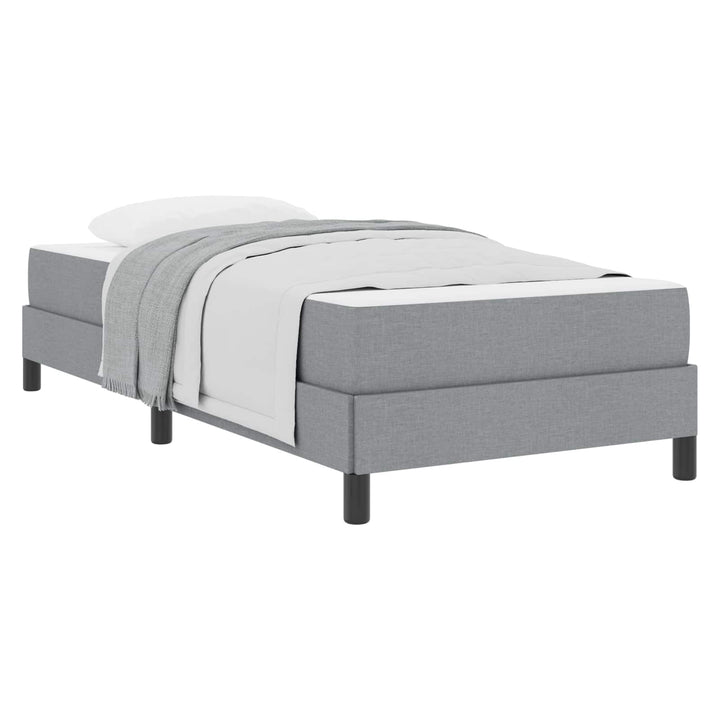 Box spring seng med madras Lysegrå 80 x 200 cm Stof