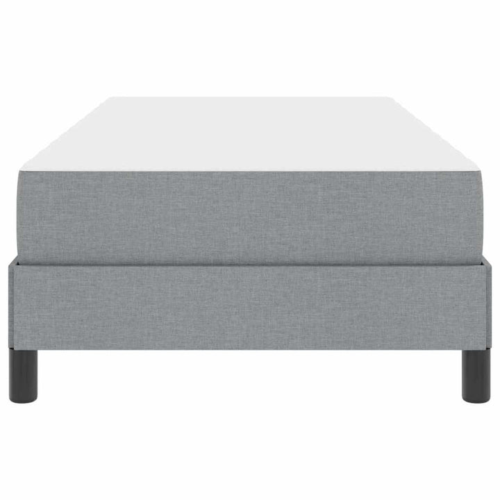 Box spring seng med madras Lysegrå 80 x 200 cm Stof