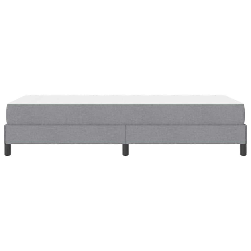 Box spring seng med madras Lysegrå 80 x 200 cm Stof
