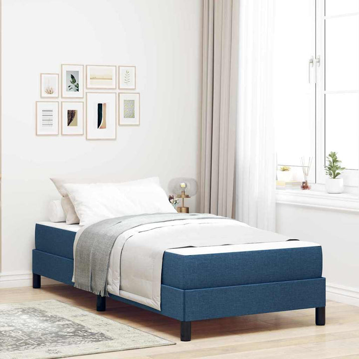 Box spring seng med madras Blå 80 x 200 cm Stof