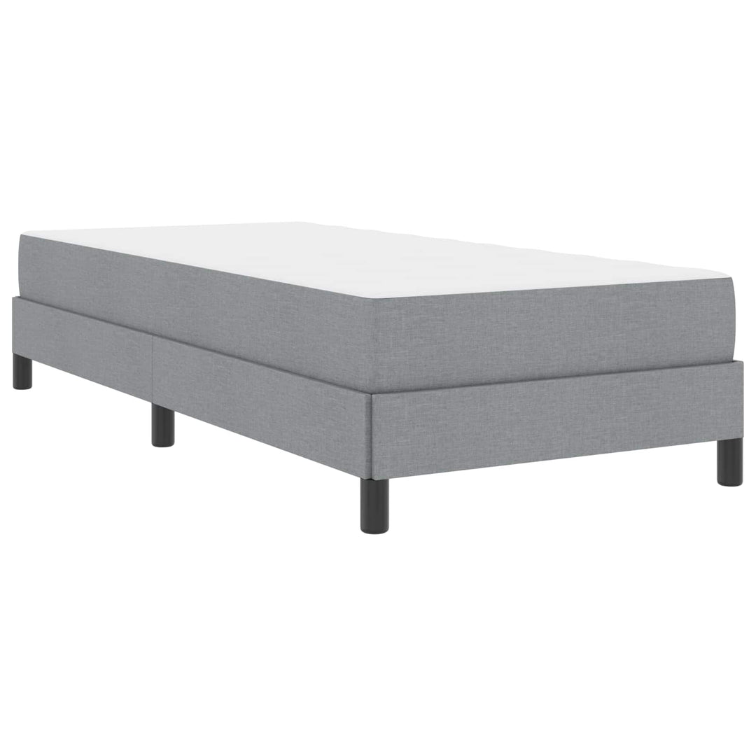 Box spring seng med madras Lysegrå 90 x 190 cm Stof