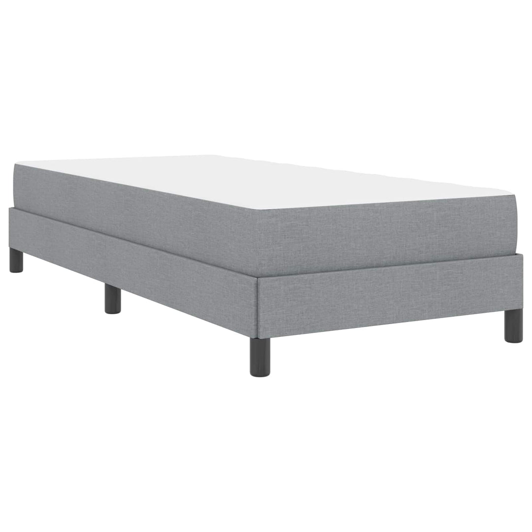 Box spring seng med madras Lysegrå 90 x 190 cm Stof