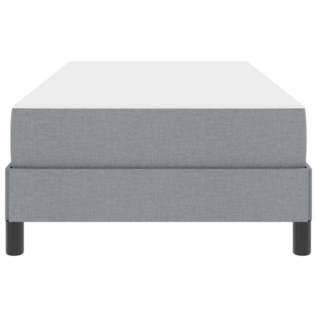 Box spring seng med madras Lysegrå 90 x 190 cm Stof