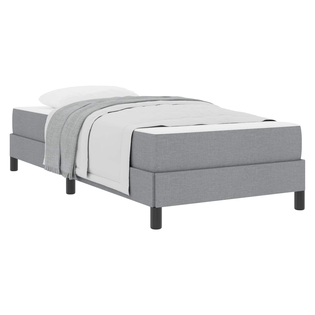 Box spring seng med madras Lysegrå 90 x 190 cm Stof