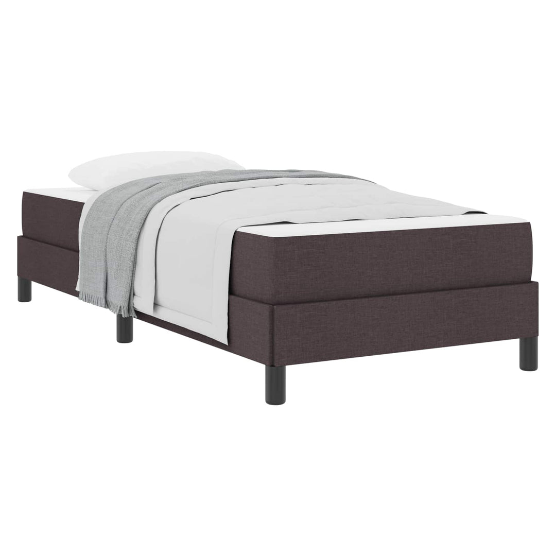 Box spring seng med madras Mørk Brun 90 x 190 cm Stof