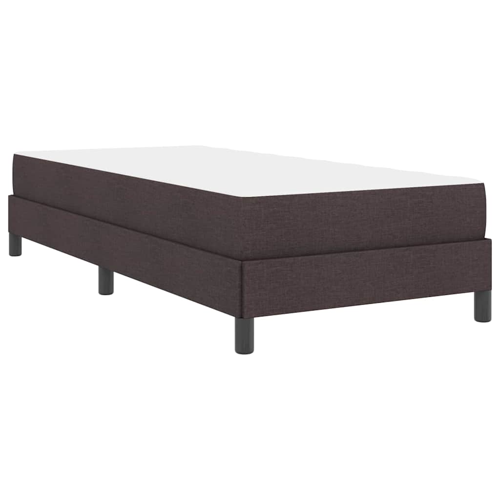 Box spring seng med madras Mørk Brun 90 x 190 cm Stof