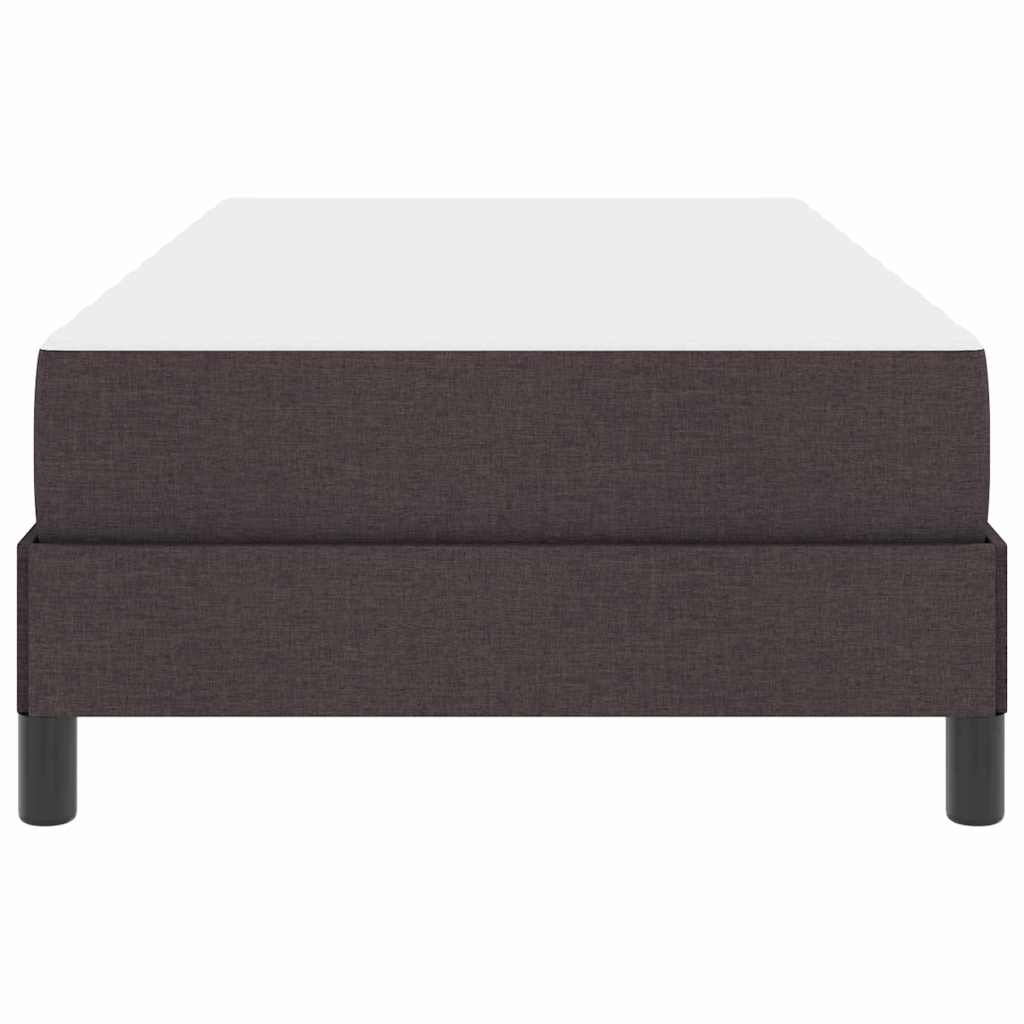 Box spring seng med madras Mørk Brun 90 x 190 cm Stof